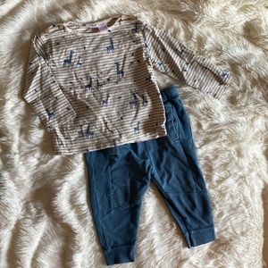 Zara Set Sweatpants and Long Sleeve Tee